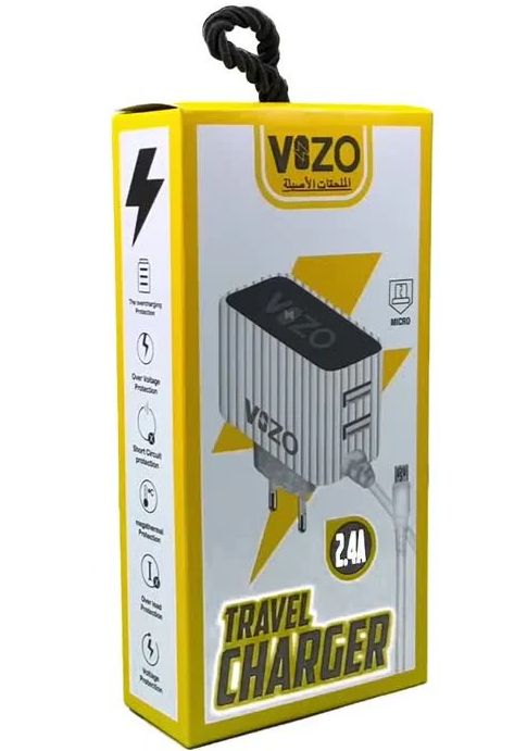 Kw300 2.4A Fast Travel Charger | Android Phone Charger with Data Cable -KW300 – Dual USB Wall Charger with Built-in Micro USB Cable - Charger For Mobile Phone View Gallery - Pakistan