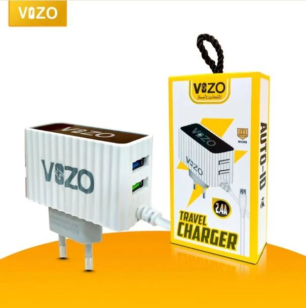 Kw300 2.4A Fast Travel Charger | Android Phone Charger with Data Cable -KW300 – Dual USB Wall Charger with Built-in Micro USB Cable - Charger For Mobile Phone View Gallery - Pakistan