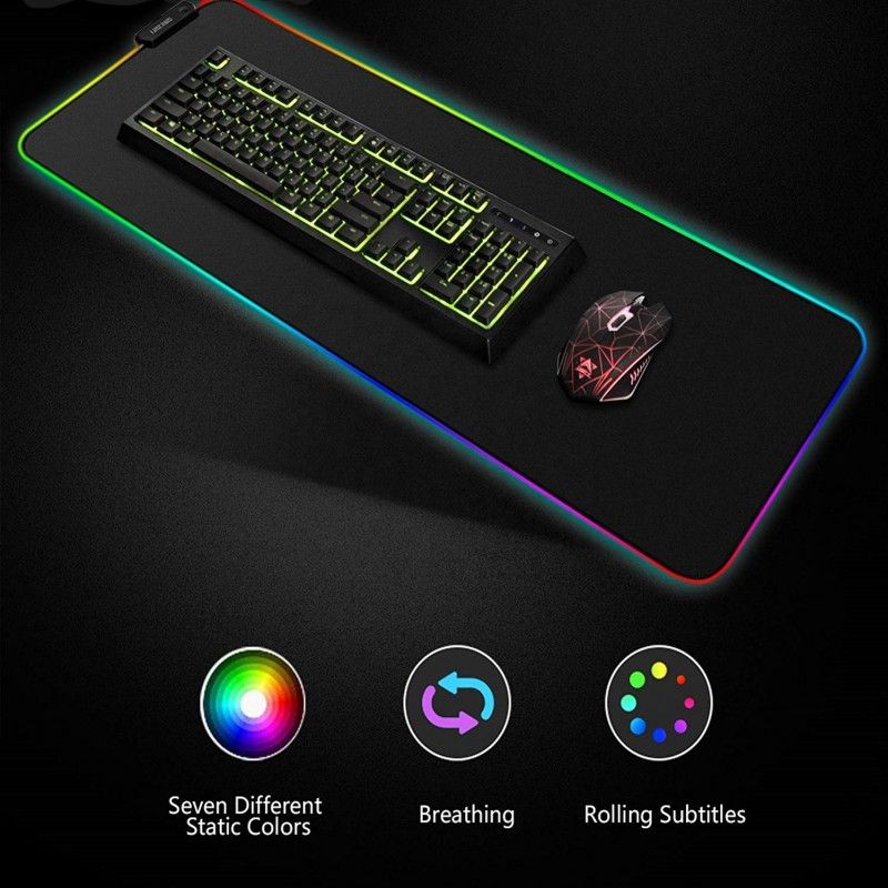 RGB Gaming Mouse Pad With RGB Lights View Gallery - Pakistan