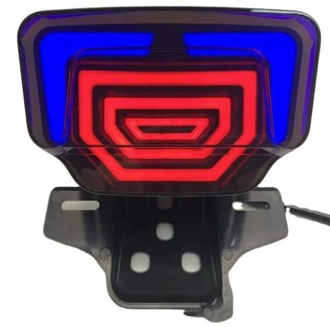Motorcycles Bike Fancy Tail Light 70cc And 125cc LED Fancy Tail Light Stop Turn Signal with Scanning Dynamic Animation Breathing DRL View Gallery - Pakistan