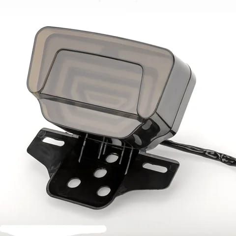 Motorcycles Bike Fancy Tail Light 70cc And 125cc LED Fancy Tail Light Stop Turn Signal with Scanning Dynamic Animation Breathing DRL View Gallery - Pakistan