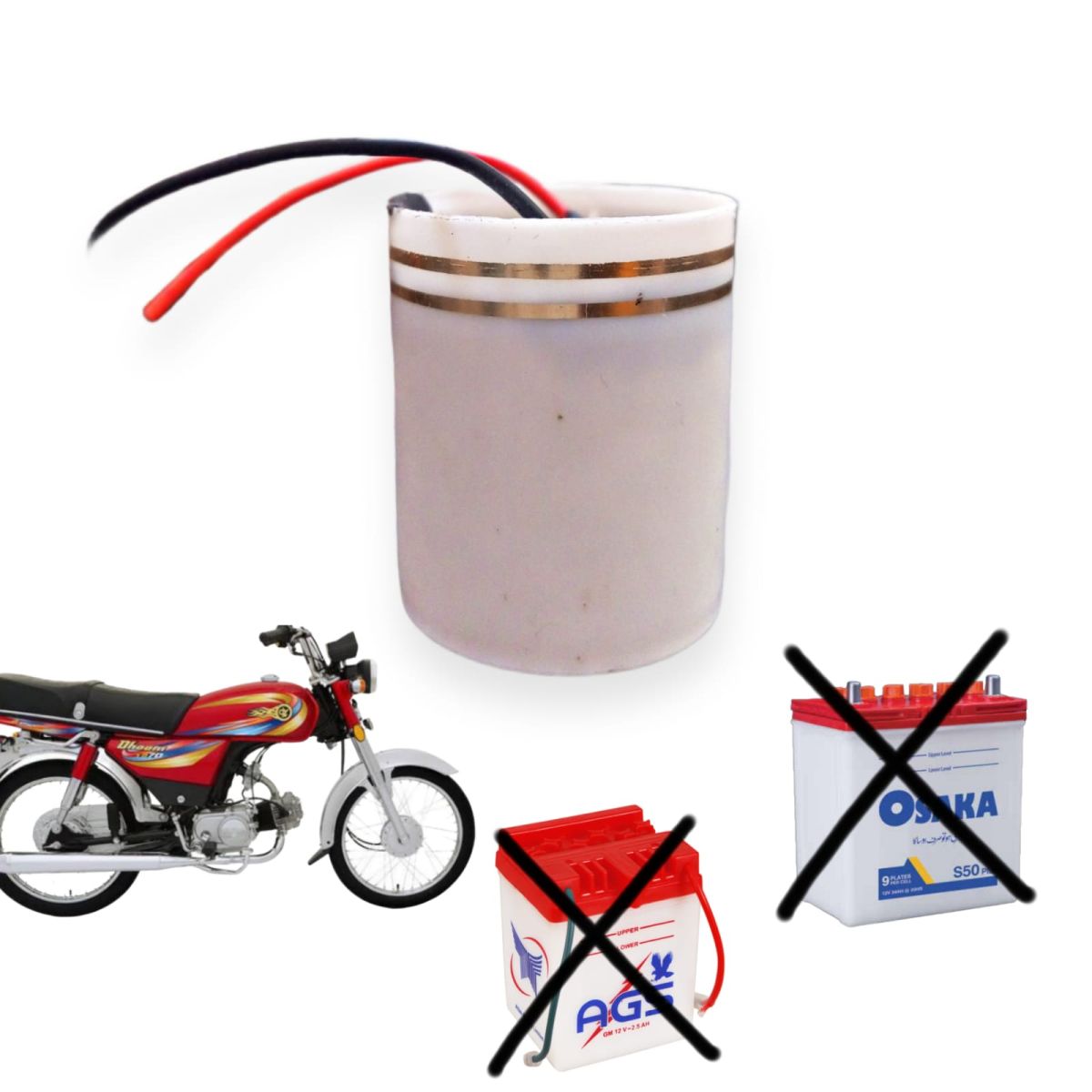 Battery Capactor For All Motorcycles  Alternative Of Batteries Get Rid of Expensive Batteries View Gallery - Pakistan