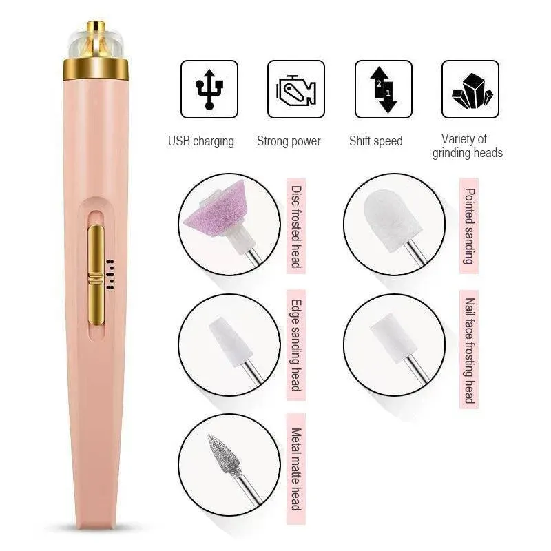 5 IN 1 Professional Manicure Nail | Salon Nail Finishing Touch | Nail Grinding, Burnishing Machine | Full Manicure and Pedicure Tool View Gallery - Pakistan