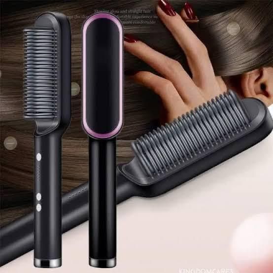 Hair Straightening Comb/Brush, Curling Comb Dual-Purpose Hair Straightener Styling Comb, Splint Does Not Damage The Inner Buckle for Professional Salon at Home (Random colors)