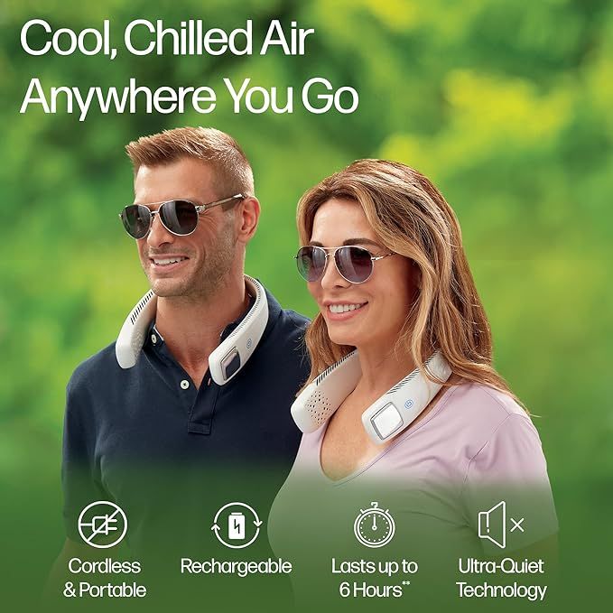 Wearable 3-Speed Neck Cooler, Small Fan for Outdoor &amp; Indoor Use, USB-Rechargeable Fan(random color ) View Gallery - Pakistan