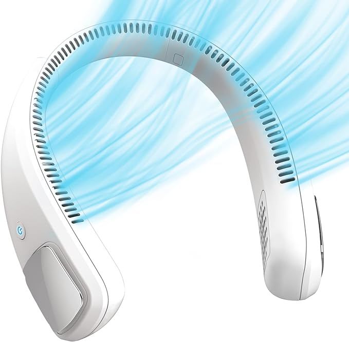 Wearable 3-Speed Neck Cooler, Small Fan for Outdoor &amp; Indoor Use, USB-Rechargeable Fan(random color ) View Gallery - Pakistan
