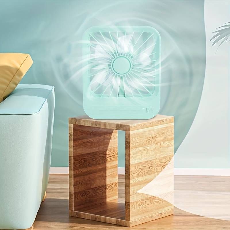 Quite Hanging Desk Fan, Mini USB Rechargeable Fan, Quiet Mini Desktop Cooling Fan for Indoor Outdoor(random color ) View Gallery - Pakistan