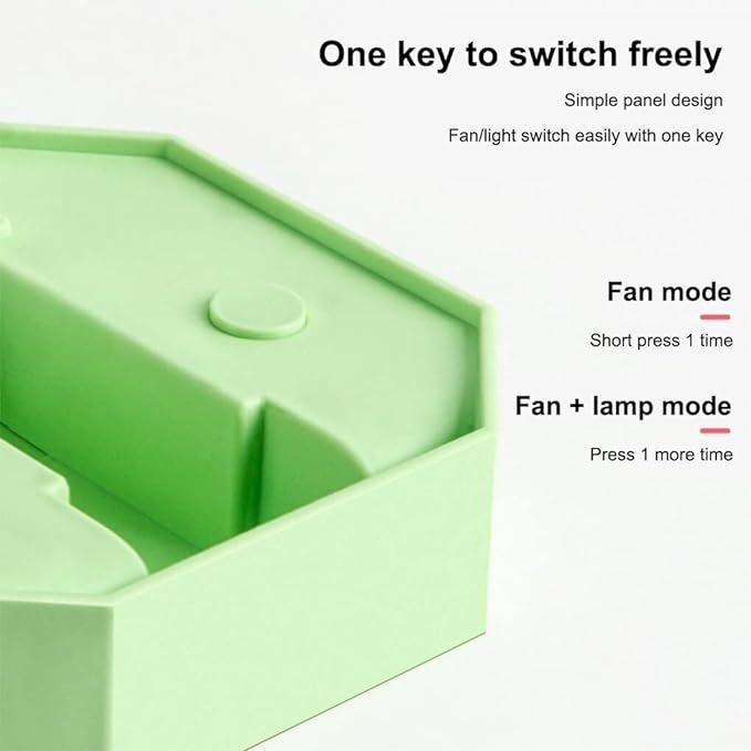 Portable Folding Fan | Desktop Fan Retractable Adjustable Table Cooling Plastic Fan | Summer Outdoor Indoor Work Personal with Night Light (Random Colors) View Gallery - Pakistan