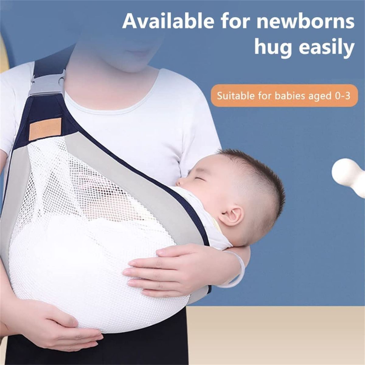 Baby Carrier, Ergonomic Baby Strap one Shoulder Labor-Saving Polyester Baby Half Wrapped Sling (Random Color) View Gallery - Pakistan