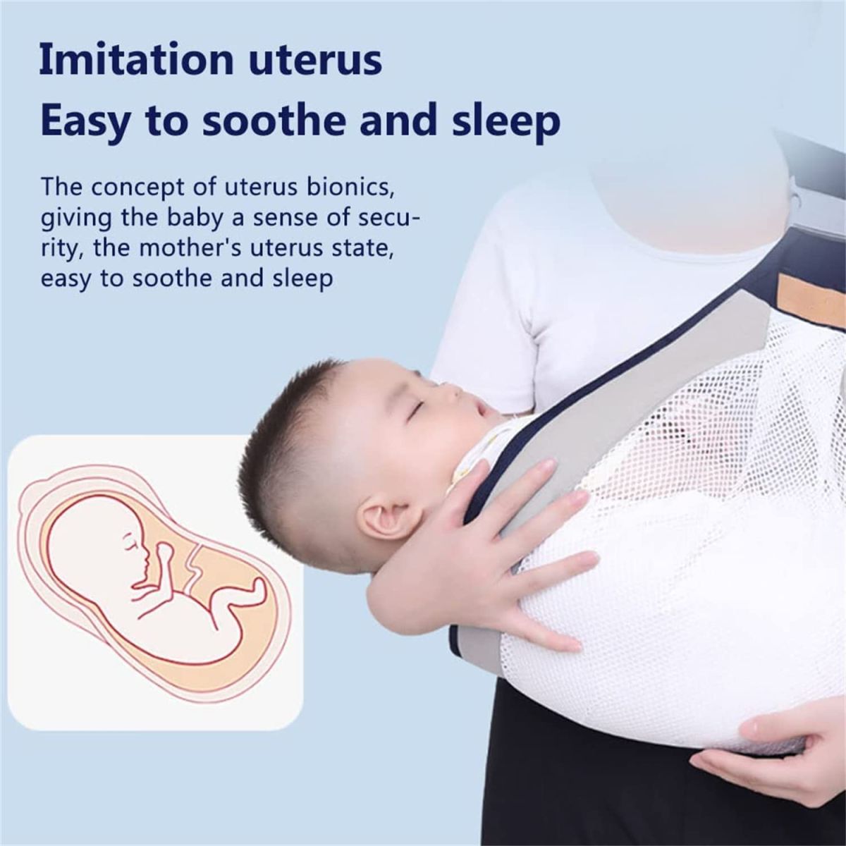 Baby Carrier, Ergonomic Baby Strap one Shoulder Labor-Saving Polyester Baby Half Wrapped Sling (Random Color) View Gallery - Pakistan