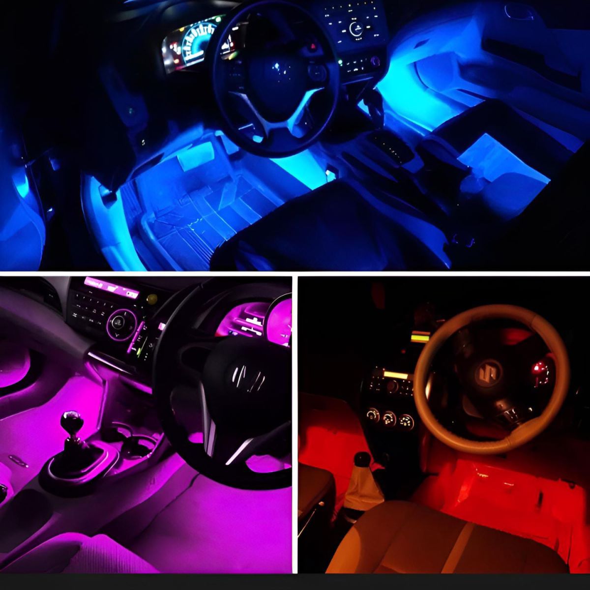 2Pcs RGB 17cm Silicon Flexible 9-LED Strip DRL Daytime Multicolor Light | SMD LED Fancy Light (RGB) For Car Bumper And Bikes View Gallery - Pakistan
