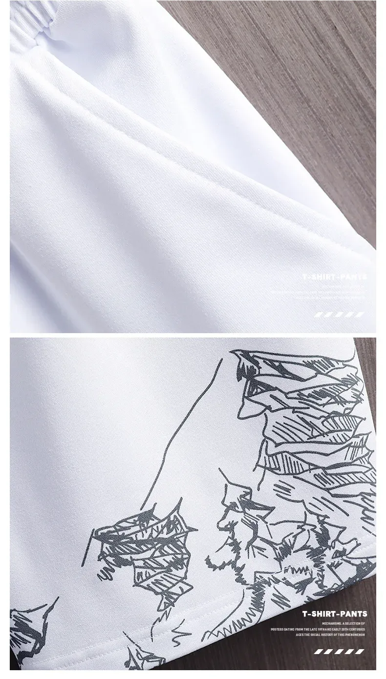 Summer white Astarya Tracksuit ( Tshirt + short) Fabric Polister View Gallery - Pakistan