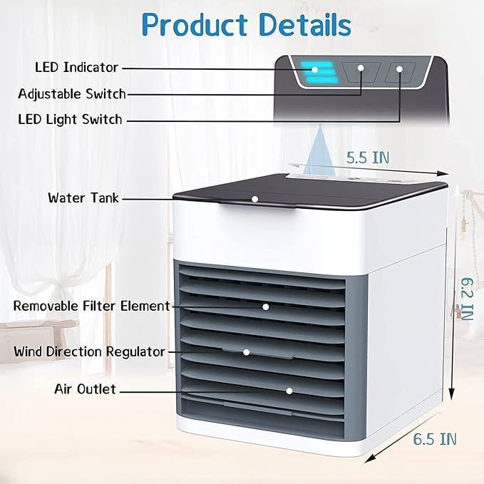 Air Ultra Portable Home Air Cooler | Portable Personal Air Conditioner, Mini USB 3 in 1 Air Cooler View Gallery - Pakistan