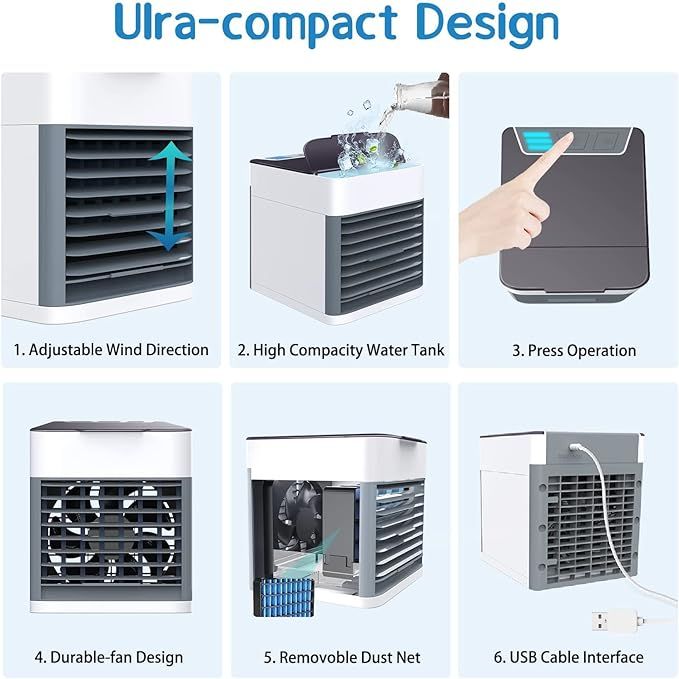 Air Ultra Portable Home Air Cooler | Portable Personal Air Conditioner, Mini USB 3 in 1 Air Cooler View Gallery - Pakistan