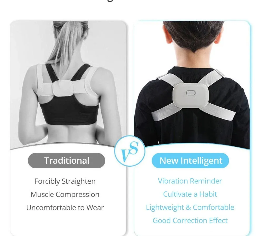 Smart Posture Corrector Belt with Intelligent Detection Vibration Reminder Sensor View Gallery - Pakistan