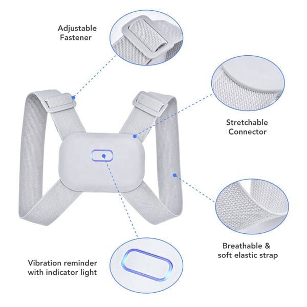 Smart Posture Corrector Belt with Intelligent Detection Vibration Reminder Sensor View Gallery - Pakistan