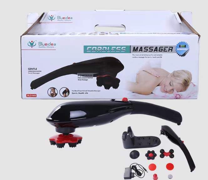 Blue idea Rechargeable Cordless Massager with different heads | Deep Massager for Muscles Neck Cordless Electric Body Massager View Gallery - Pakistan