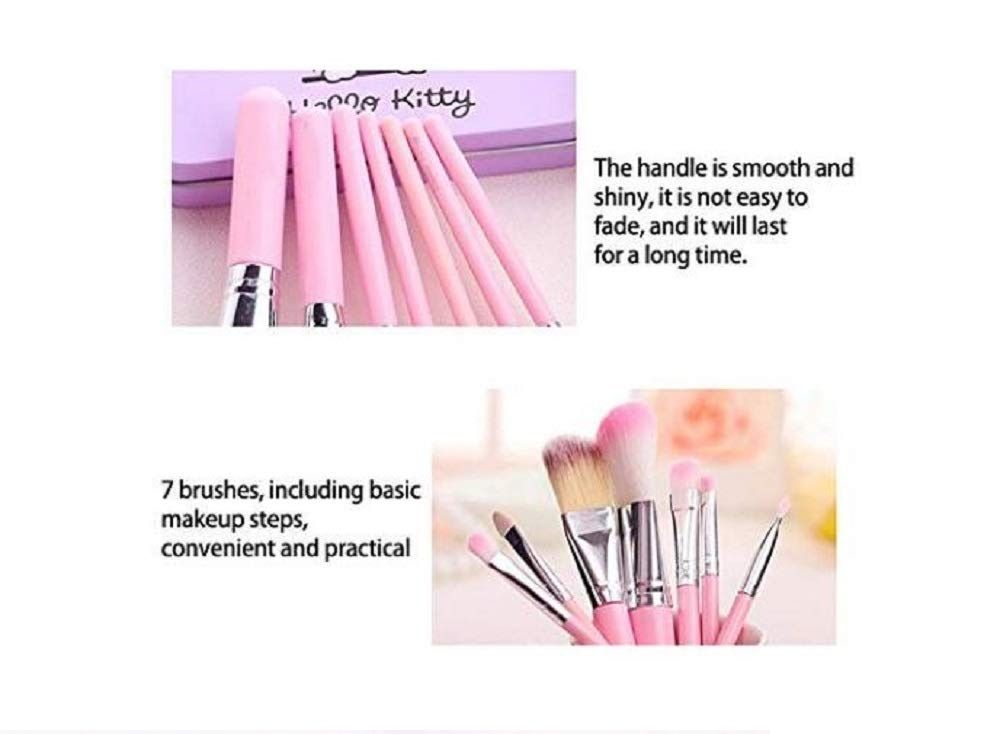 hello Kitty Set of 7 Pieces Complete Makeup Mini Brush Kit with a Storage  Box View Gallery - Pakistan
