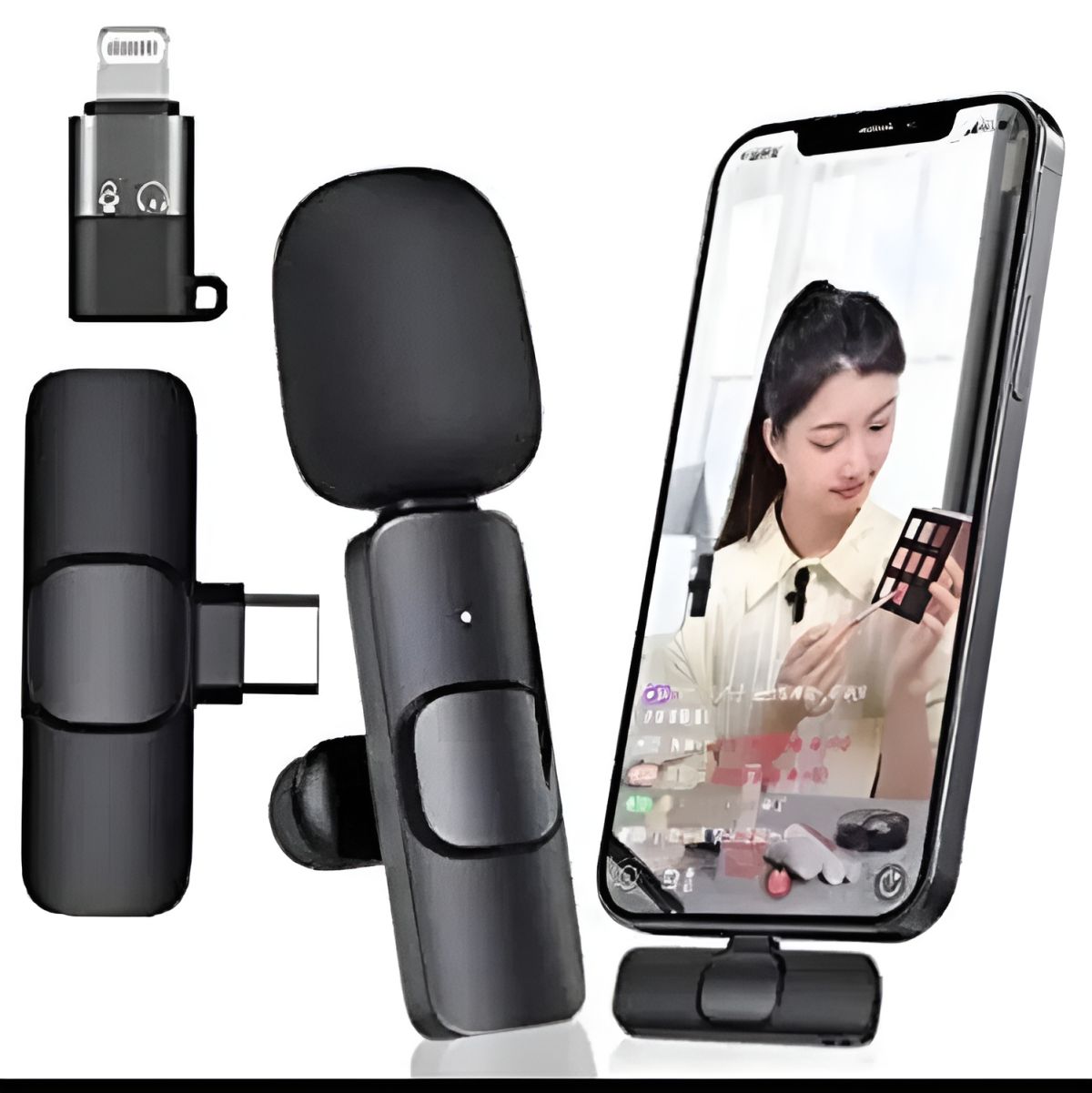 K8 Collar Wireless Microphone Type C Supported View Gallery - Pakistan