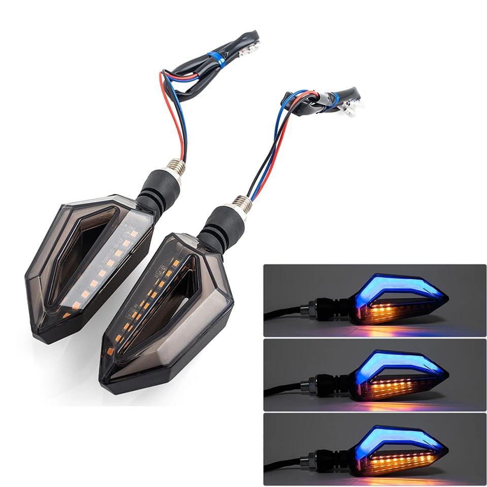 2 pcs motorcycle led turn signal indicator wirh parking drl light for all bikes 70cc and cg125 bikes | famcy indicator View Gallery - Pakistan