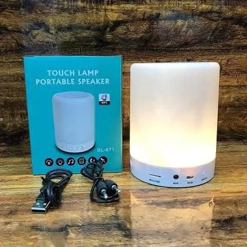 Portable Touch Lamp Bluetooth Speaker | Smart Touch Night Light Desk Lamp Color Changing View Gallery - Pakistan