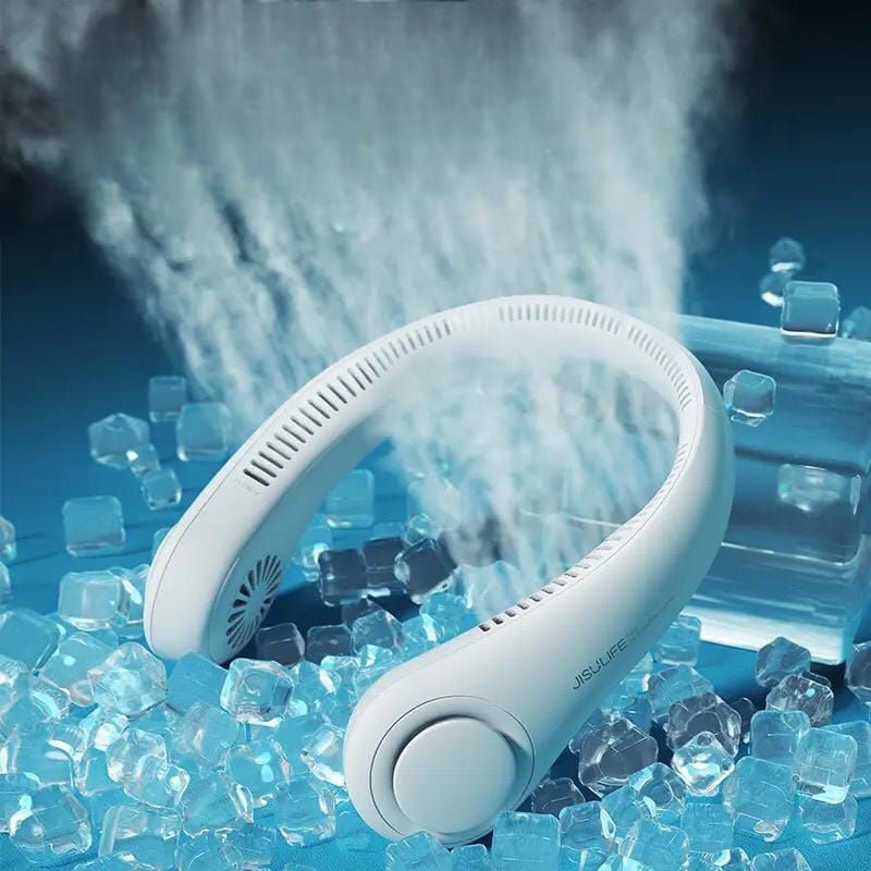 Portable Neck fan air Cooler &amp; Purifier... Adjustable 3 speed and Rechargeable (random color ) View Gallery - Pakistan