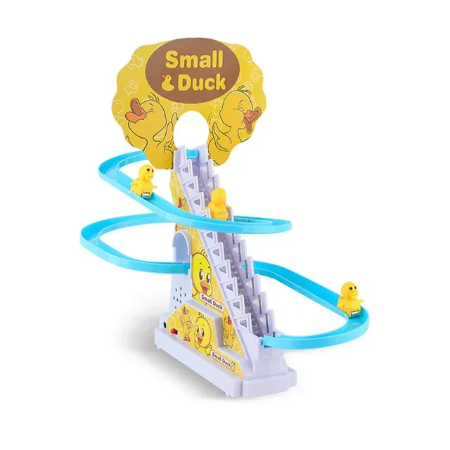 Small Duck Climbing Stairs Toy DIY Racing Track Toy Music Duck Roller Coaster(random color) View Gallery - Pakistan