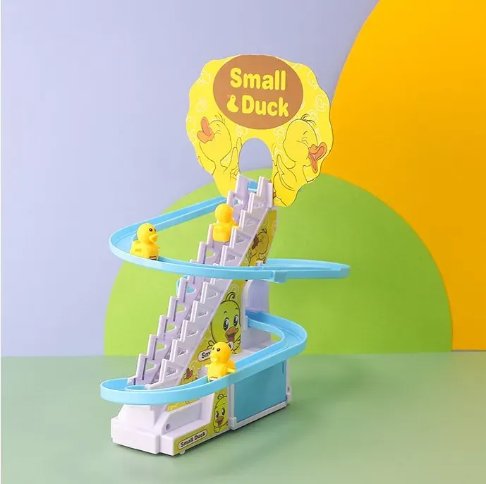 Small Duck Climbing Stairs Toy DIY Racing Track Toy Music Duck Roller Coaster(random color) View Gallery - Pakistan