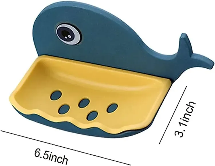 Fish-Shaped Double-Layer Adhesive Waterproof Soap Bar Holder Stand Rack For Bathroom, Shower, And Kitchen Walls (Pieces 1)( random color) View Gallery - Pakistan