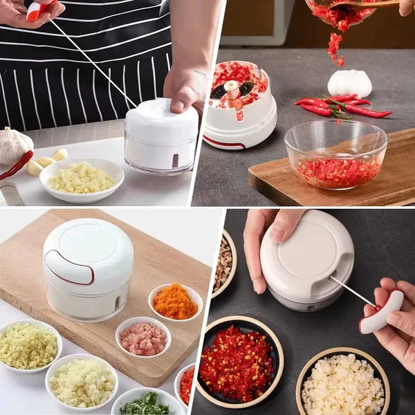 Multifunctional Grinding Food Chopper | Mini Manual Chopper(random color ) View Gallery - Pakistan