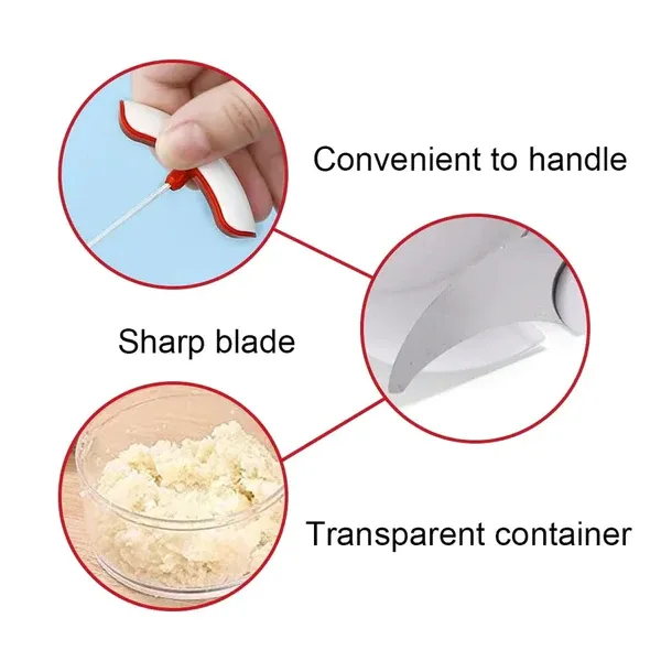Multifunctional Grinding Food Chopper | Mini Manual Chopper(random color ) View Gallery - Pakistan