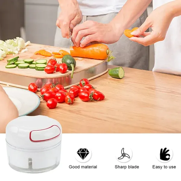 Multifunctional Grinding Food Chopper | Mini Manual Chopper(random color ) View Gallery - Pakistan