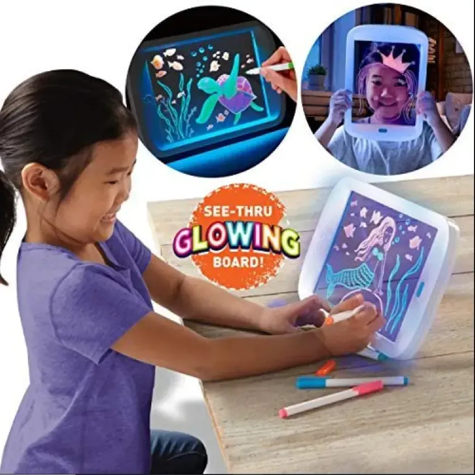 Magic Pad Create Art That GLOWS Light Up LED Board Draw For Sketch / Create / Doodle / Write / Learning Tablet View Gallery - Pakistan