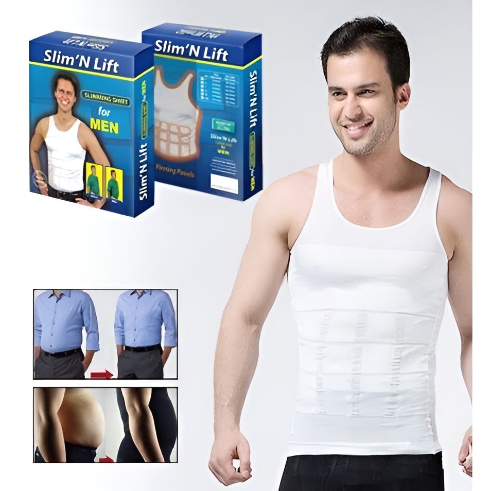 Slim N Fit Body Shaper Vest Shirt – Tank Top Sleeveless Shape wear For Men View Gallery - Pakistan