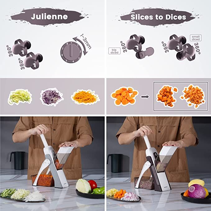 Mandoline Food Slicer Vegetable Cutter, Safe Food Chopper (random color) View Gallery - Pakistan