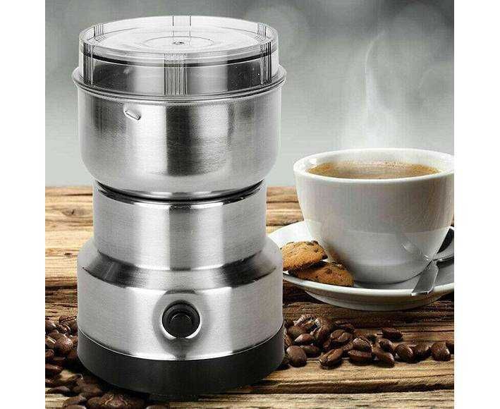 MULTI PURPOSE ELECTRIC COFFEE GRINDER AUTOMATIC COFFEE SPICE  GRINBEANDER STAINLESS STEEL - 150 Watts View Gallery - Pakistan