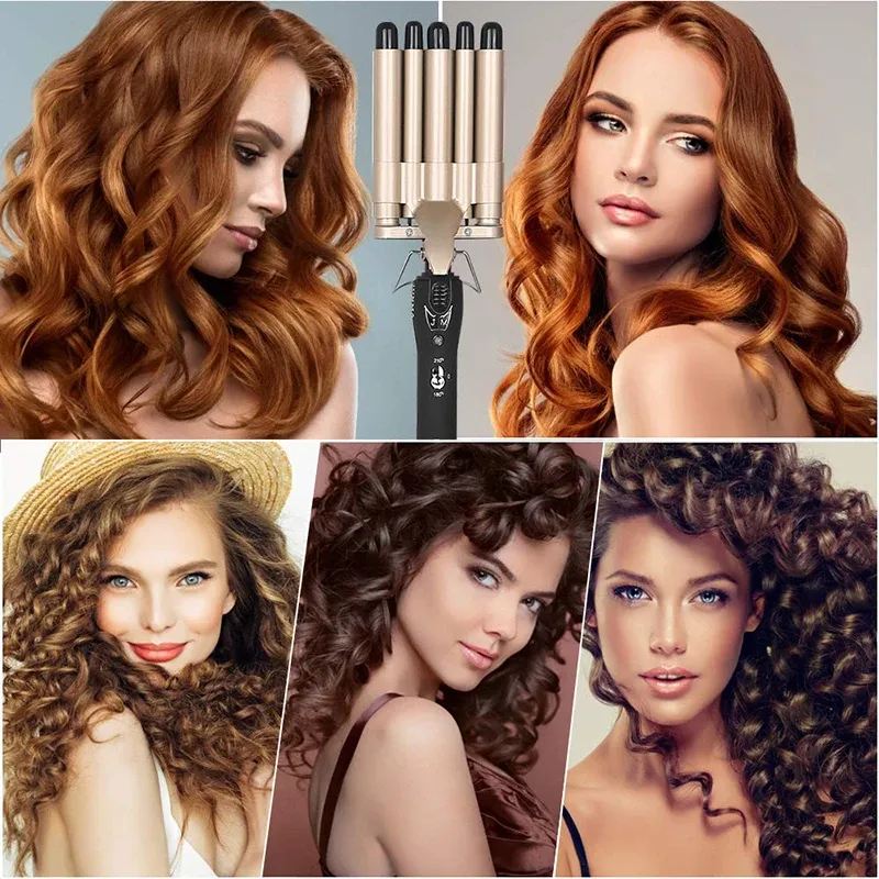 MO-6003  hair curler Professional Hair Straightener for Curly and Wavy Hair 5 Tubes View Gallery - Pakistan