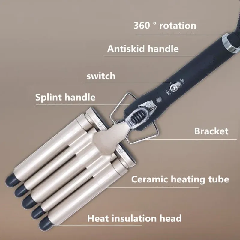 MO-6003  hair curler Professional Hair Straightener for Curly and Wavy Hair 5 Tubes View Gallery - Pakistan