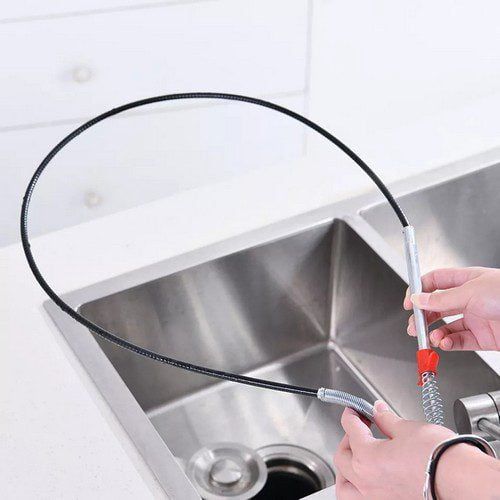 Stainless Steel Hair Catching Drain Cleaner Wire Spring Sink Cleaning Stick (50cm) View Gallery - Pakistan