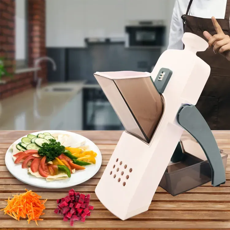 5 in 1 Mandoline Vegetable Slicer Food Chopper, Vegetable Cutter, Quick Fruit Dicer high quality (Random color) View Gallery - Pakistan