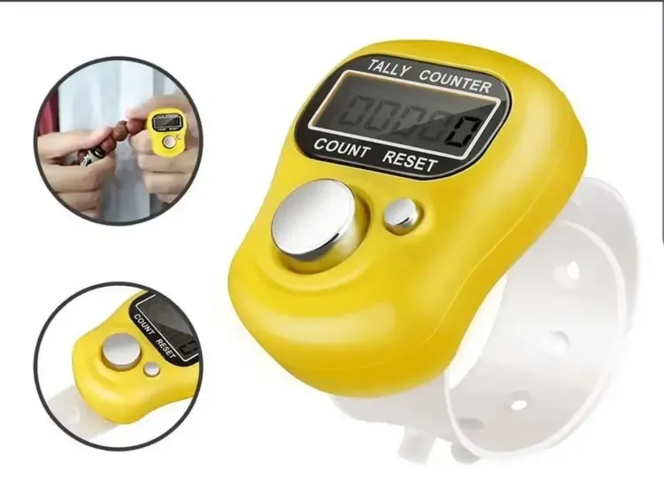 Digital Tasbeeh Counter - Mini Hand Ring Finger | Electronic Tool for Prayer Counting and Meditation(random color ) View Gallery - Pakistan