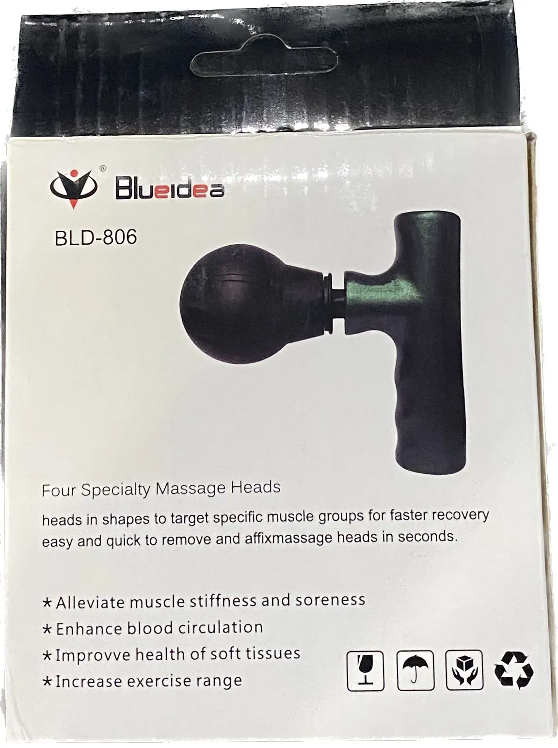 Black Mini Fascial Gun Deep Muscle Massager Mini Head and Face Massager Portable Suitable For Gym View Gallery - Pakistan