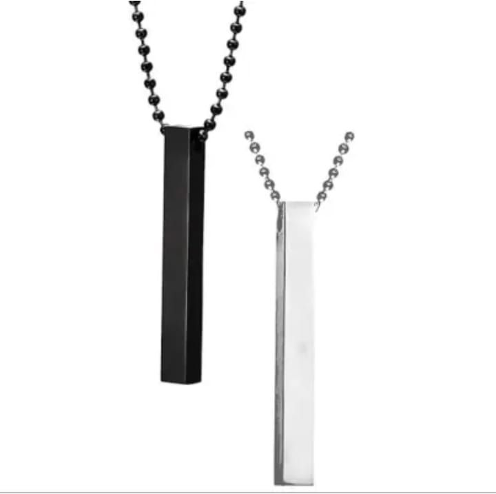 Boys Bar Necklace Pack Of 2  Materials Stainless Steel View Gallery - Pakistan