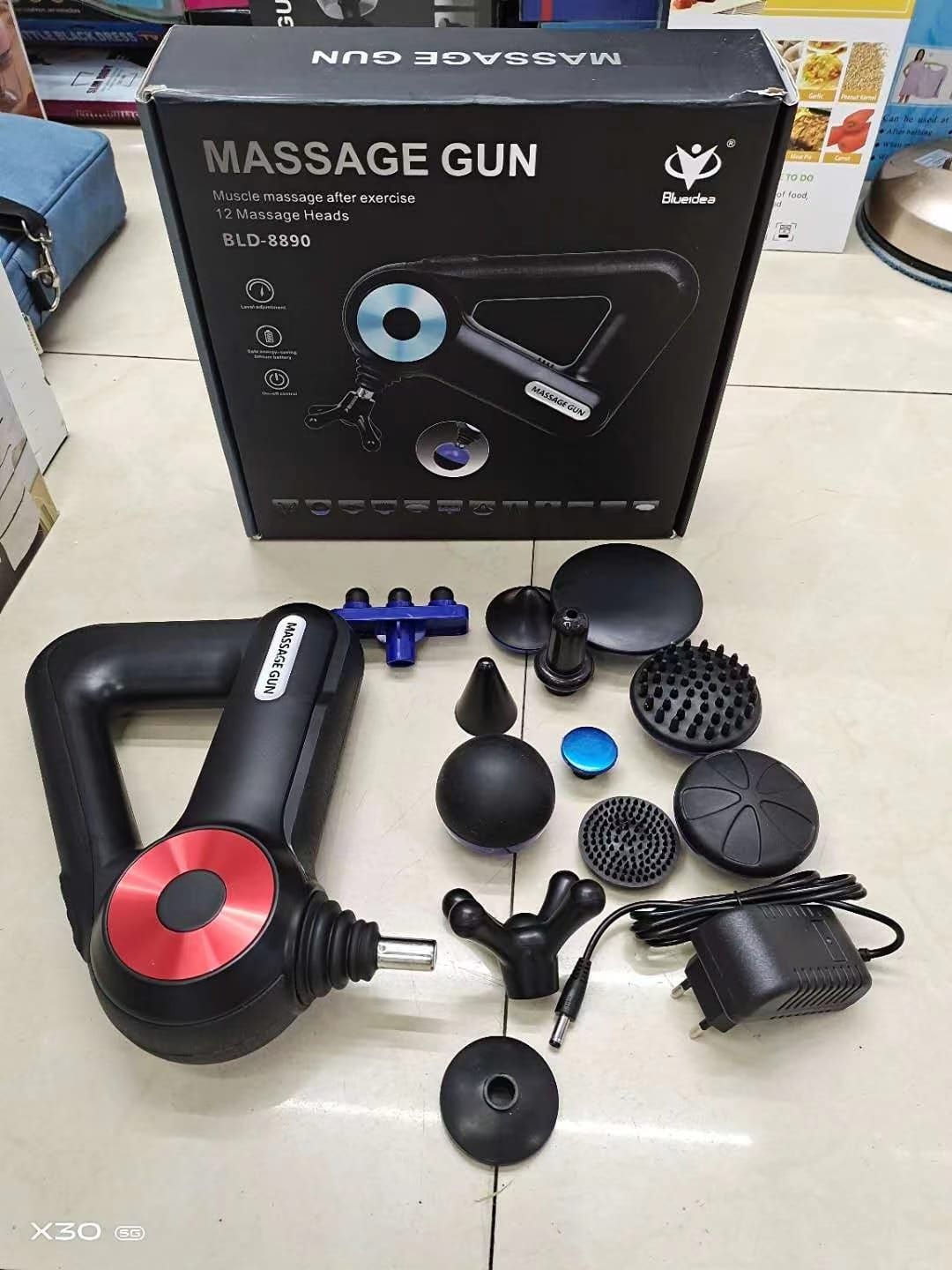 Handheld Massage Gun Deep Tissue Muscle Massager with 12 Massage Heads View Gallery - Pakistan