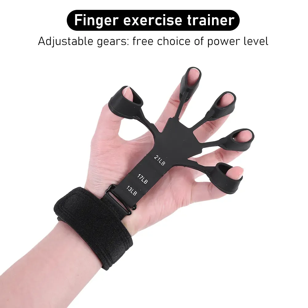 Finger Exerciser - Gripster Strengthener Finger Stretcher Hand Gripper Silicone Finger Grip Patient Hand Strengthening Guitar Finger Flexion and Hand Strengthening Extension Exercise Device View Gallery - Pakistan