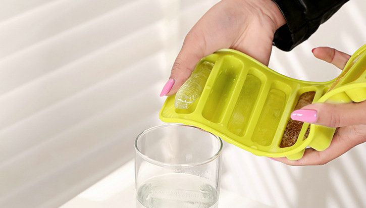 10 Grids Stick Shape Ice Tray Non-Stick | 10 Hole Finger Shape Cylinder Silicone Ice Cube View Gallery - Pakistan