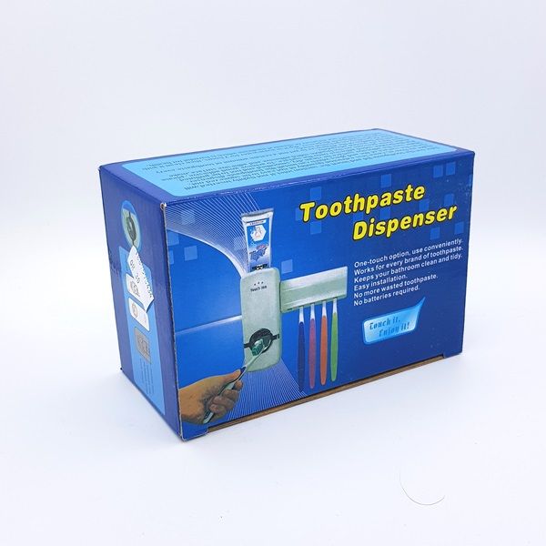 Toothpaste Dispenser With 5 Brush Holder Wall Mounted Automatic Hands Free Toothpaste Dispenser View Gallery - Pakistan