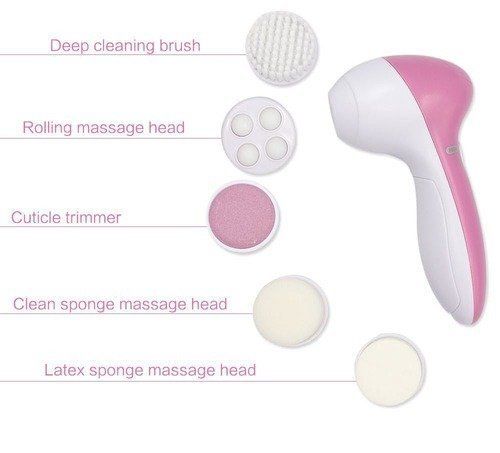 7 in 1 Facial Electric Cleanser and Massager, Face Massager Machine, Skin Electric Cleanser, Scrub Beauty Device Scrubber, Beauty Care Brush for Removing Blackhead Exfoliating and Massaging, Beauty Tool Device View Gallery - Pakistan