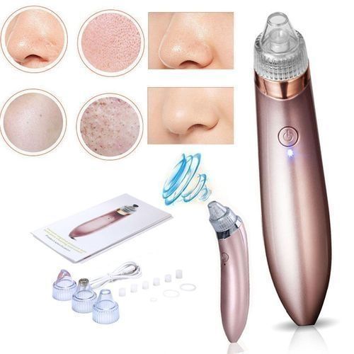 Blackhead Remover Face Acne Black Dot Pimple Electric Black head Vacuum Cleaner Pore Skin Care Tools Machine 4 Replacement Head (random color) View Gallery - Pakistan
