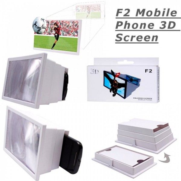 F2 Portable 3D Magnifier Screen Enlarger / Magnifying Glass Zoom Video Screen HD all Mobile Phone random color